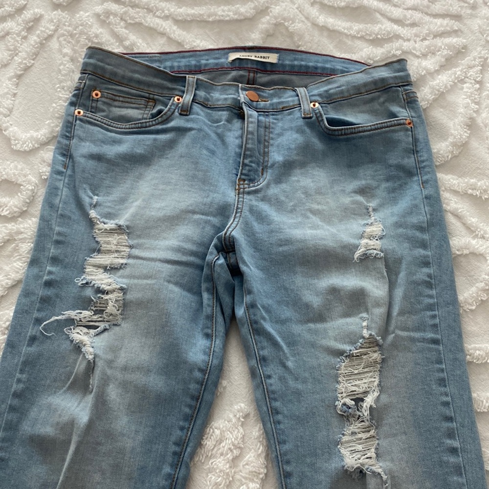 Angry Rabbit blue jeans